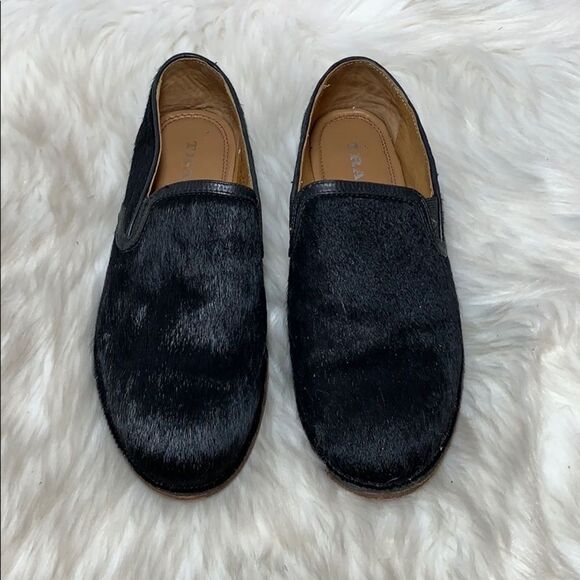 Trask Ali Black Calf Hair Slip On Loafers Sz 6 - Picture 2 of 7
